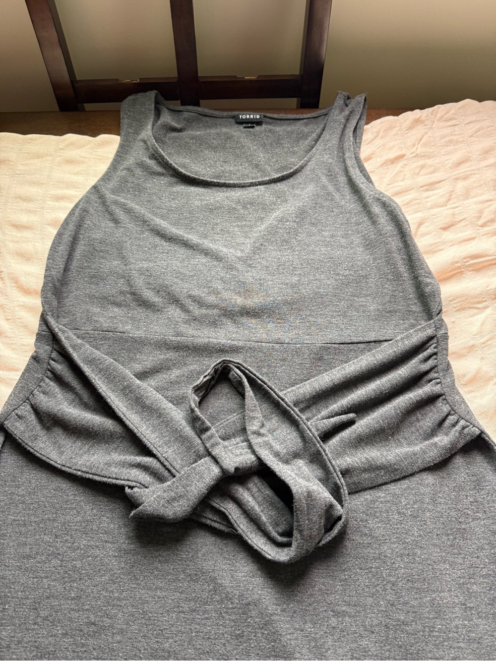 torrid Gray Soft Midi Dress Plus Size - Picture 3 of 4